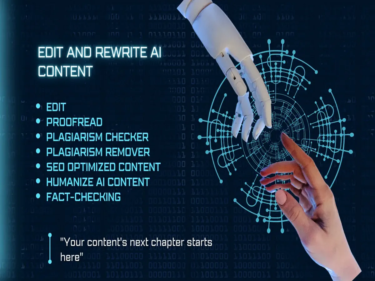 Edit & Humanize AI Generated Text, Article & Content to Sound 100% Natural