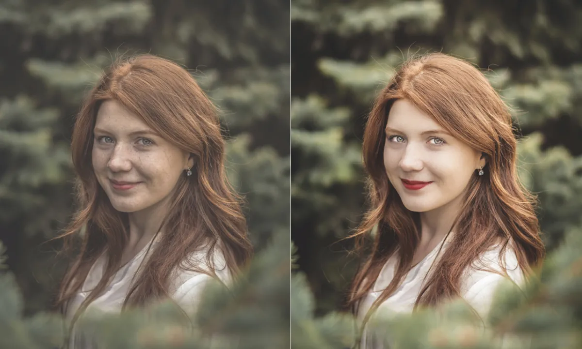 do high end beauty photo retouch, natural skin retouch in photoshop