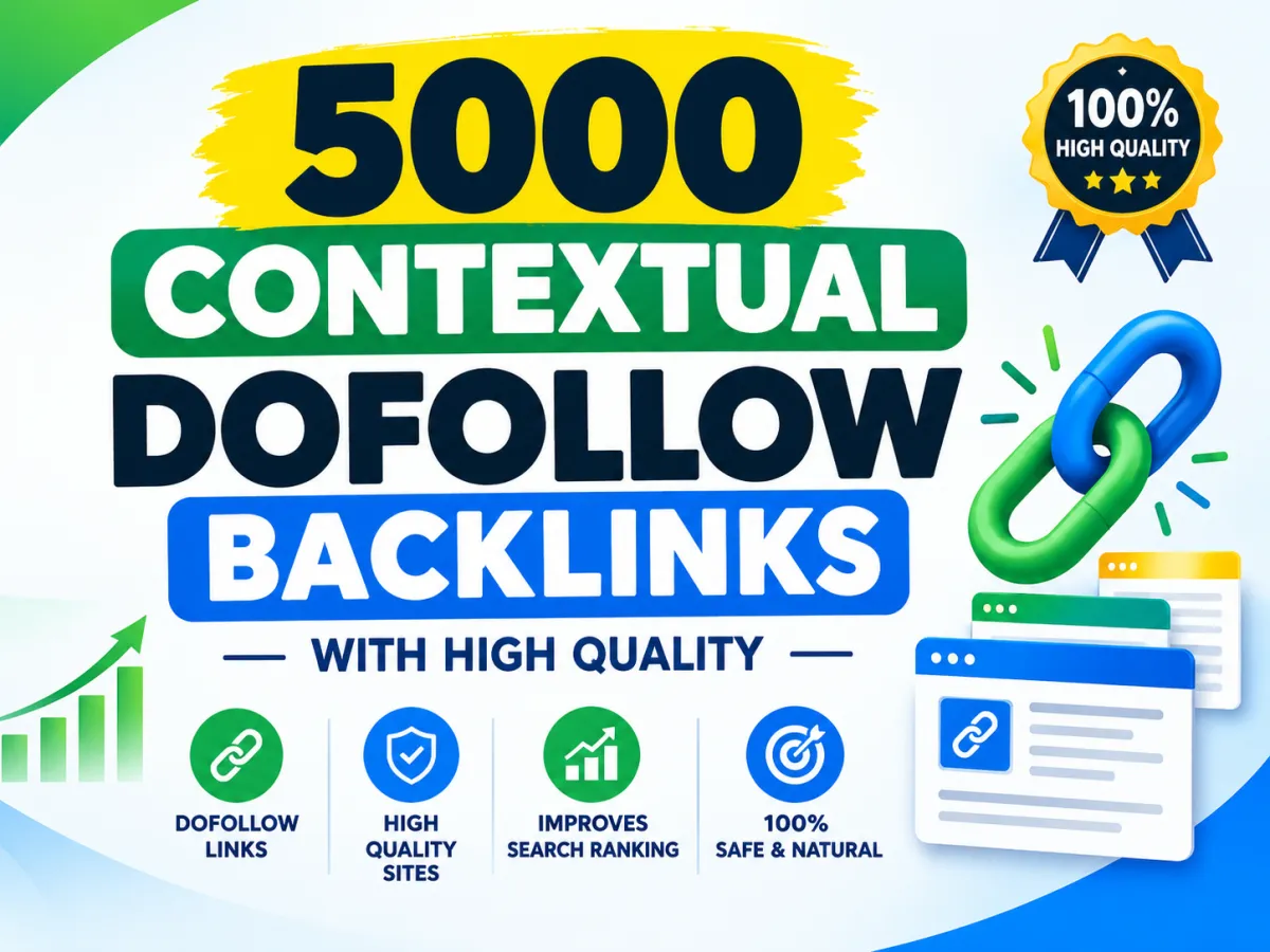 i will create 5000 Contextual Dofollow backlinks with High quality DA DR 