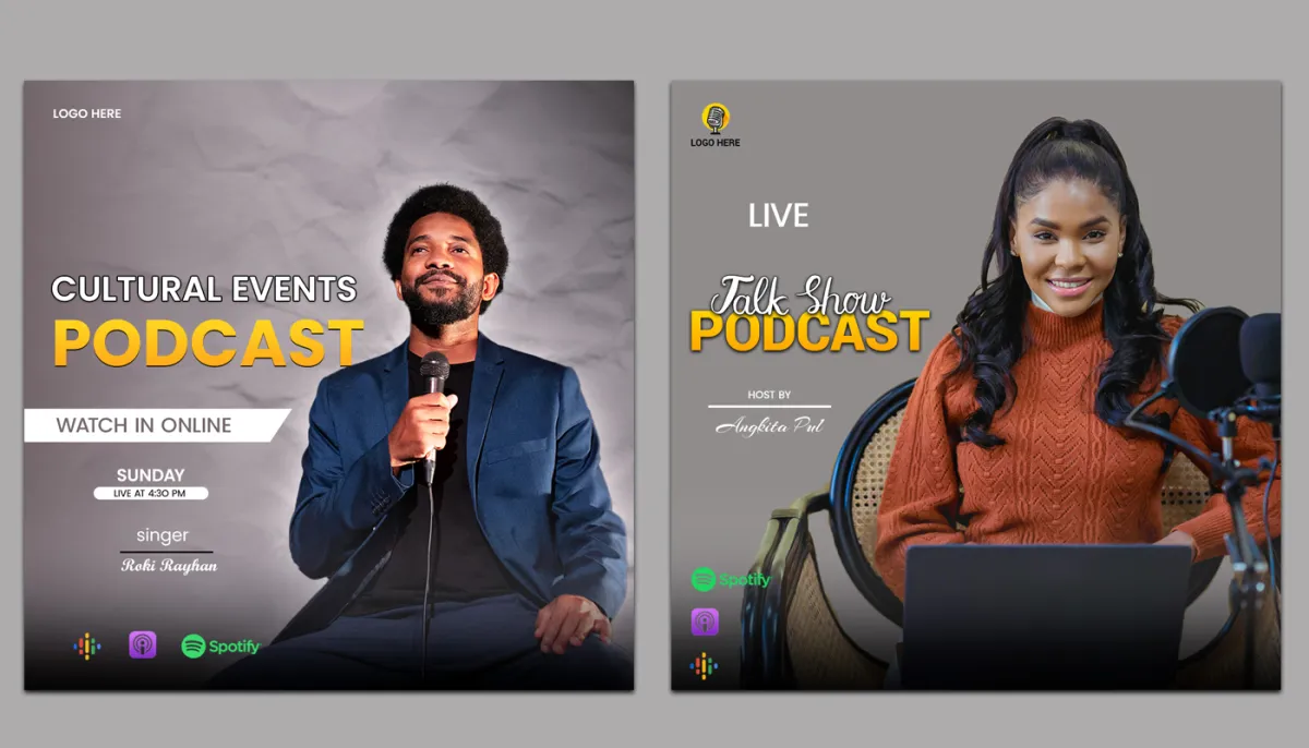 do design professional and amazing podcast cover art 