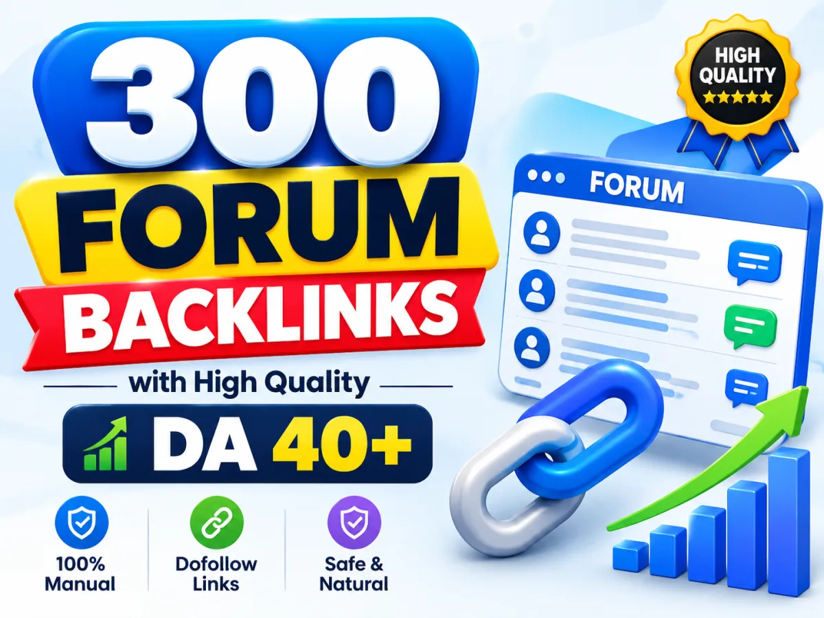 i will create 300 Forum Backlinks With High quality DA 40+