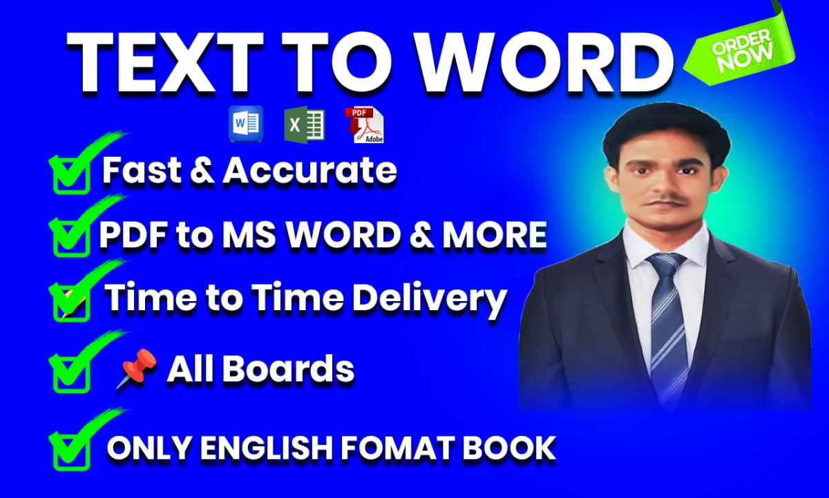 I will convert text to Word document with 100% accuracy