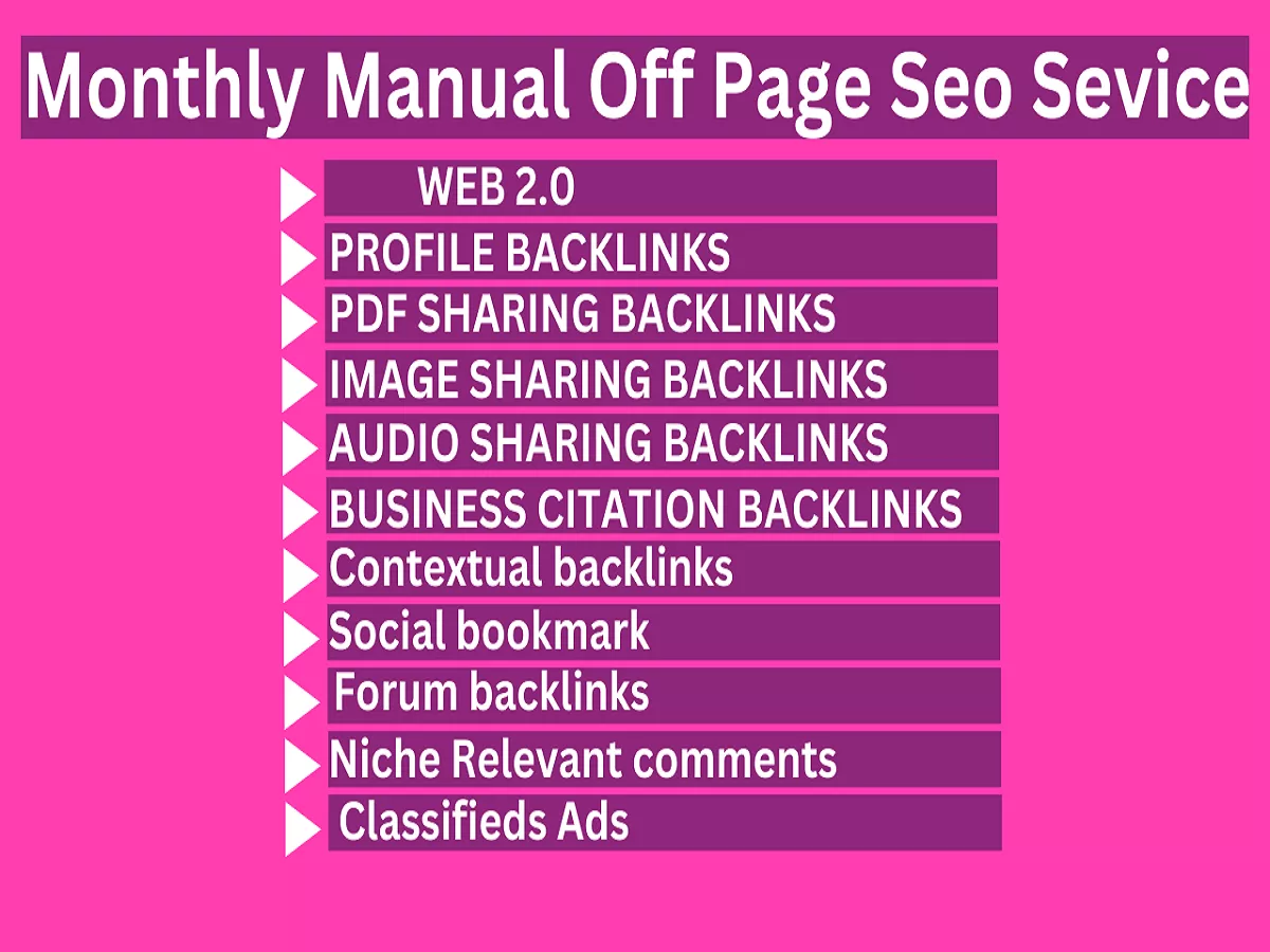 do monthly off page SEO service using high authority white hat do follow backlinks