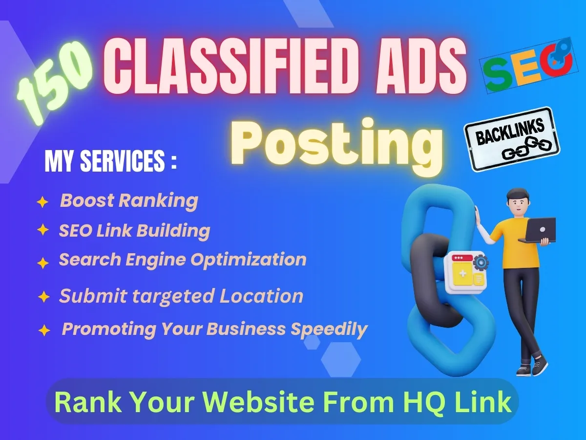 Classified Ad Backlinks with High Authority site to Boost Your Website 