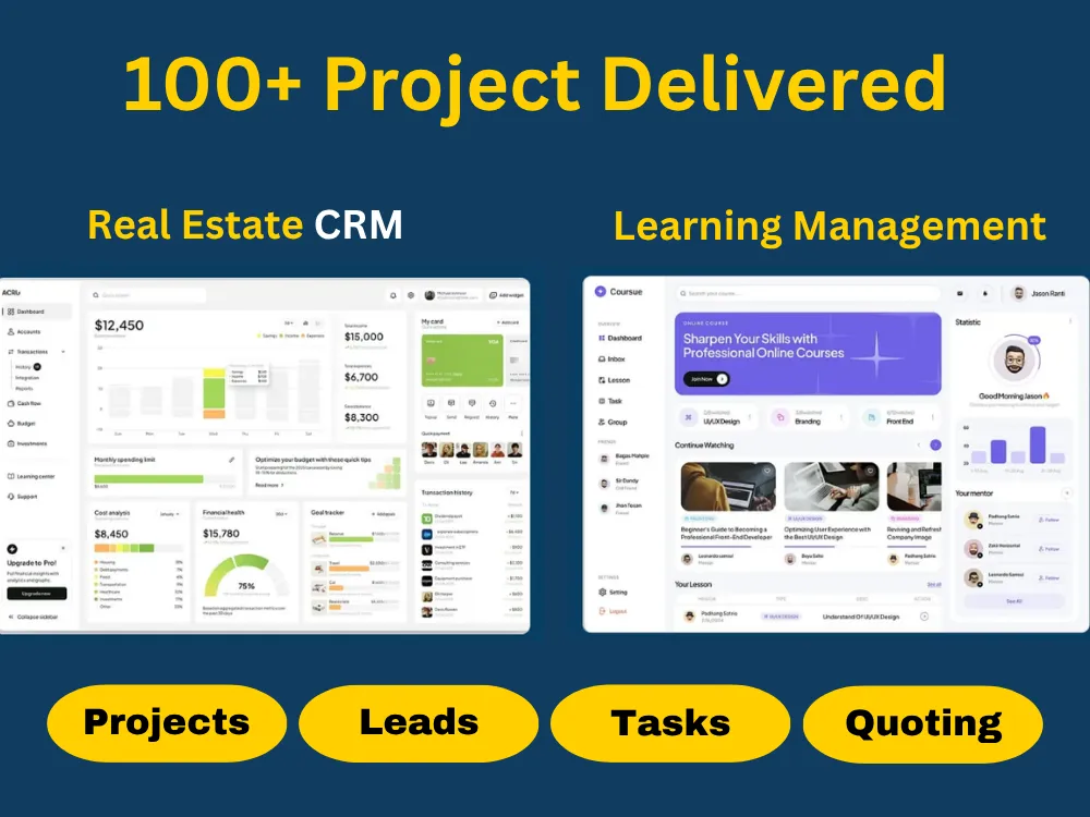 develop custom CRM software, erp and web applications in PHP