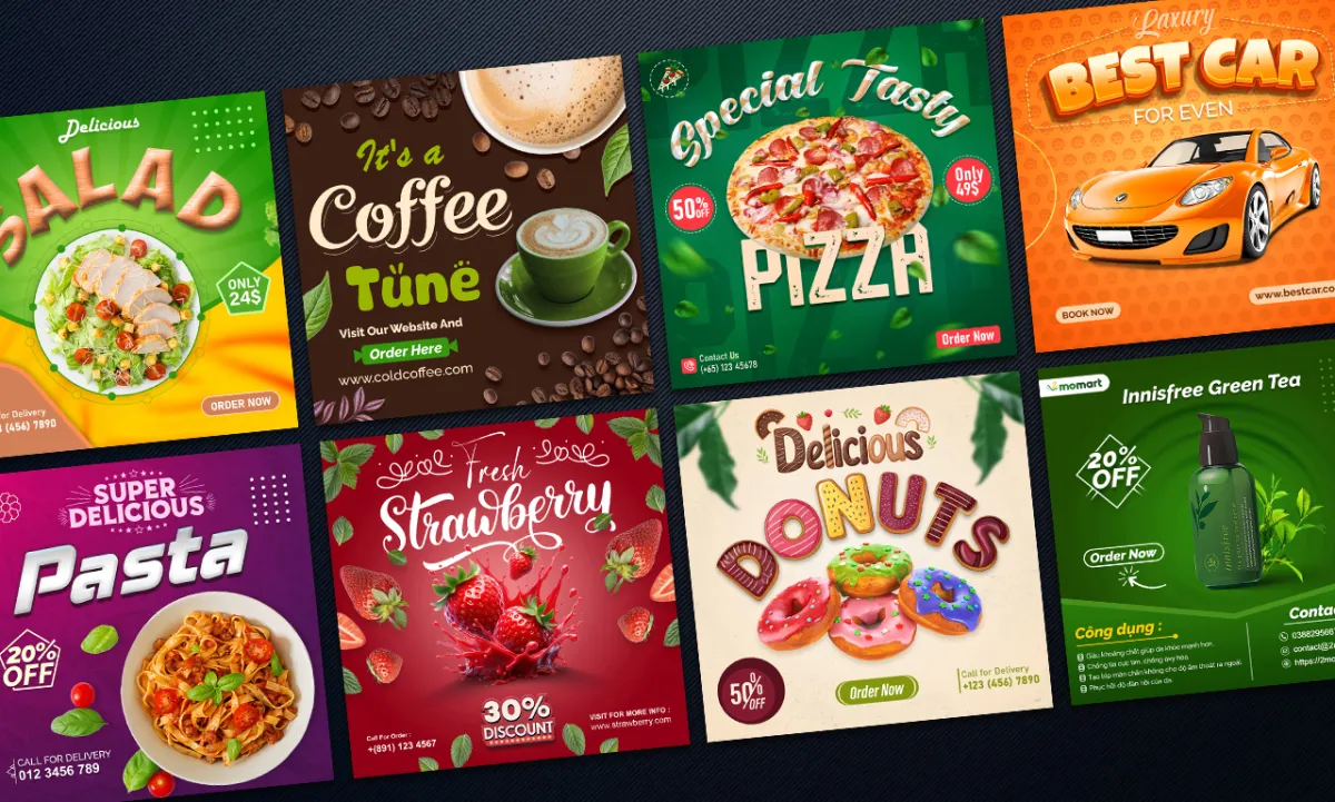 design modern Instagram social media post, Facebook ads, and Twitter designs