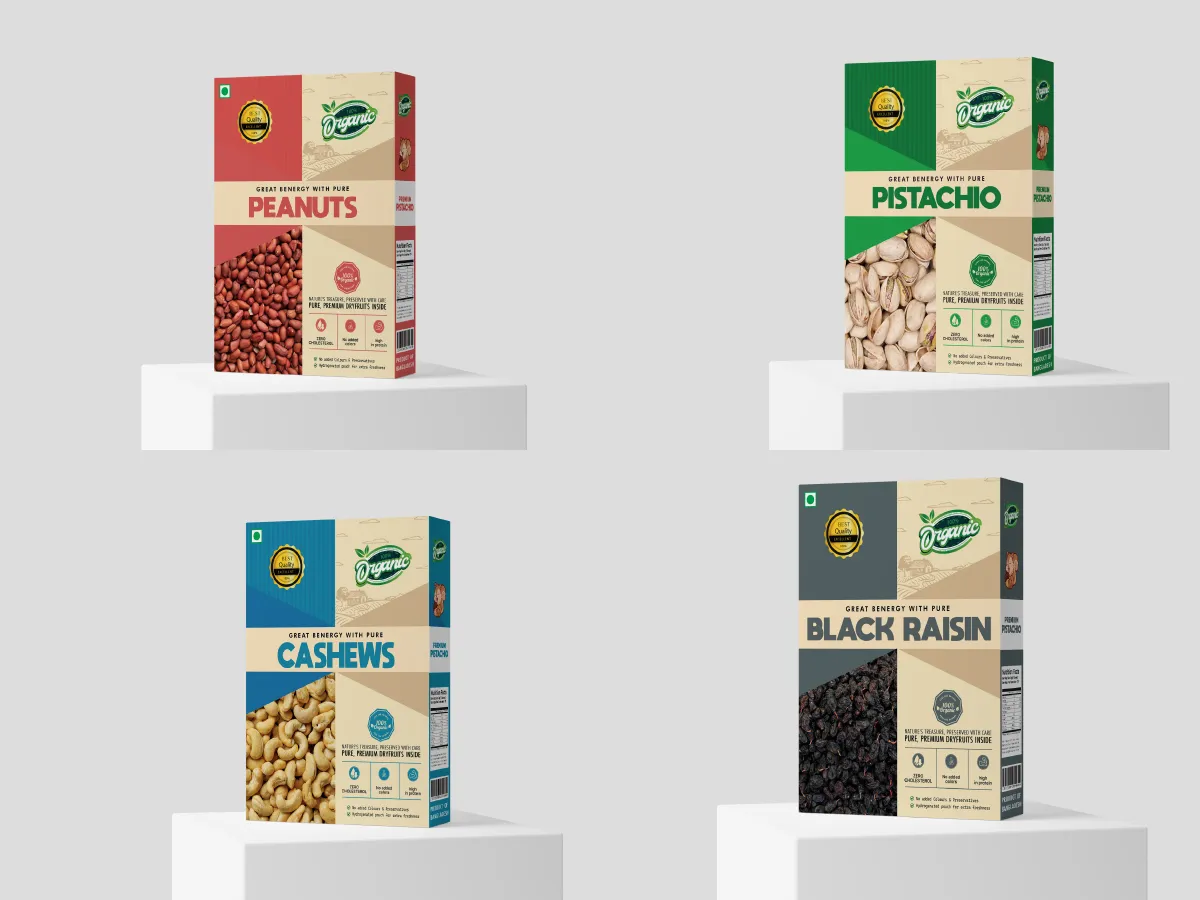 brand product packaging box design, amazon package, label, pouch