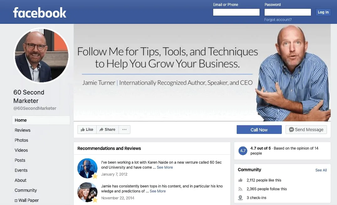  I Will Optimize and Setup a White Label Facebook Page for Busines