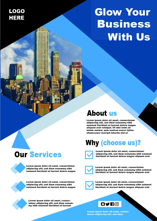 I will design a professional modern flyer, poster and promotional flyer