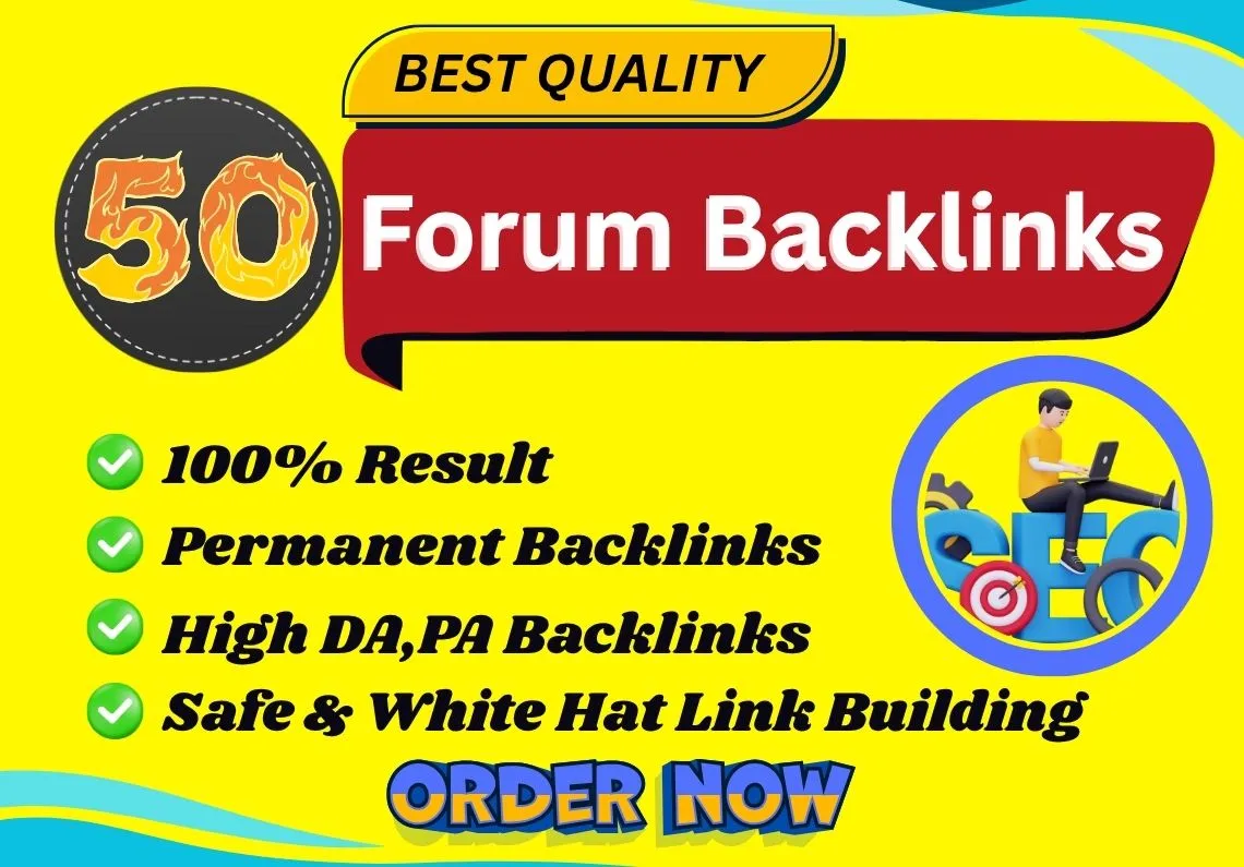 I will Build 50 High-Quality Forum Posting SEO Backlinks for Ranking Your Website
