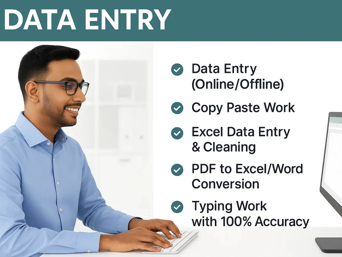 Professional & Accurate Data Entry Expert – Spreadsheet, CRM, Database Input