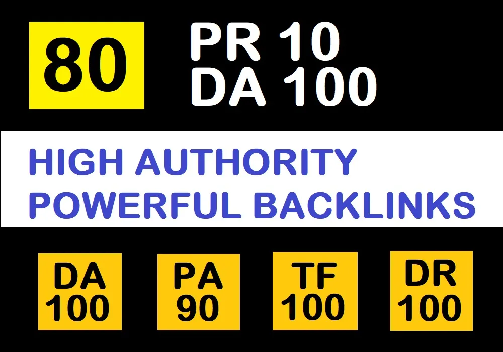 Manually Do 80 UNIQUE PR10 SEO BackIinks with Edu Links on DA100 sites 