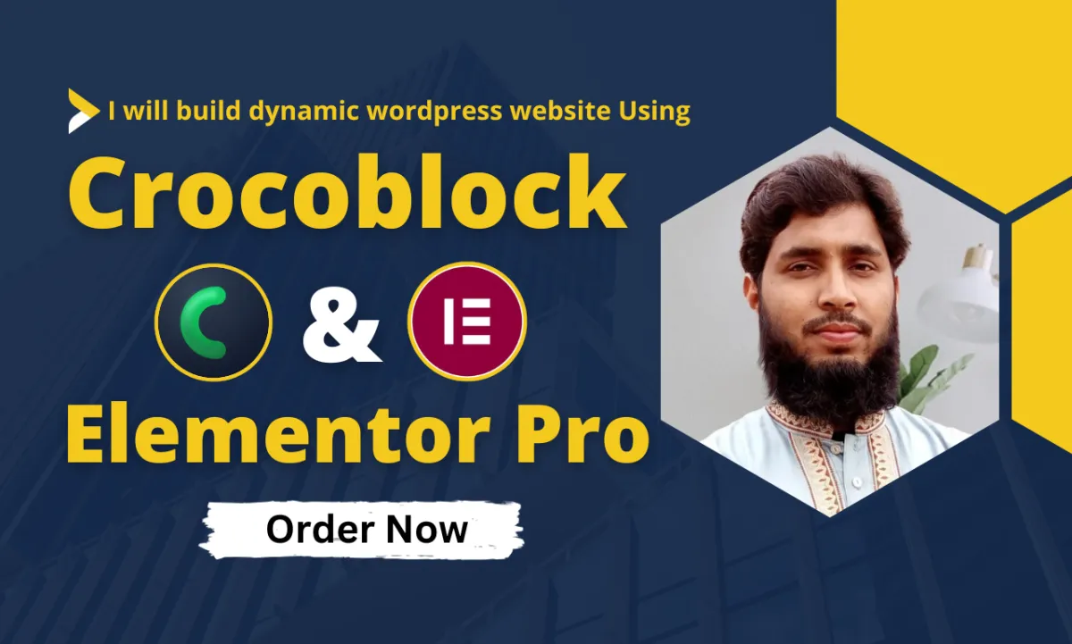 create modern wordpress website using elementor and crocoblock
