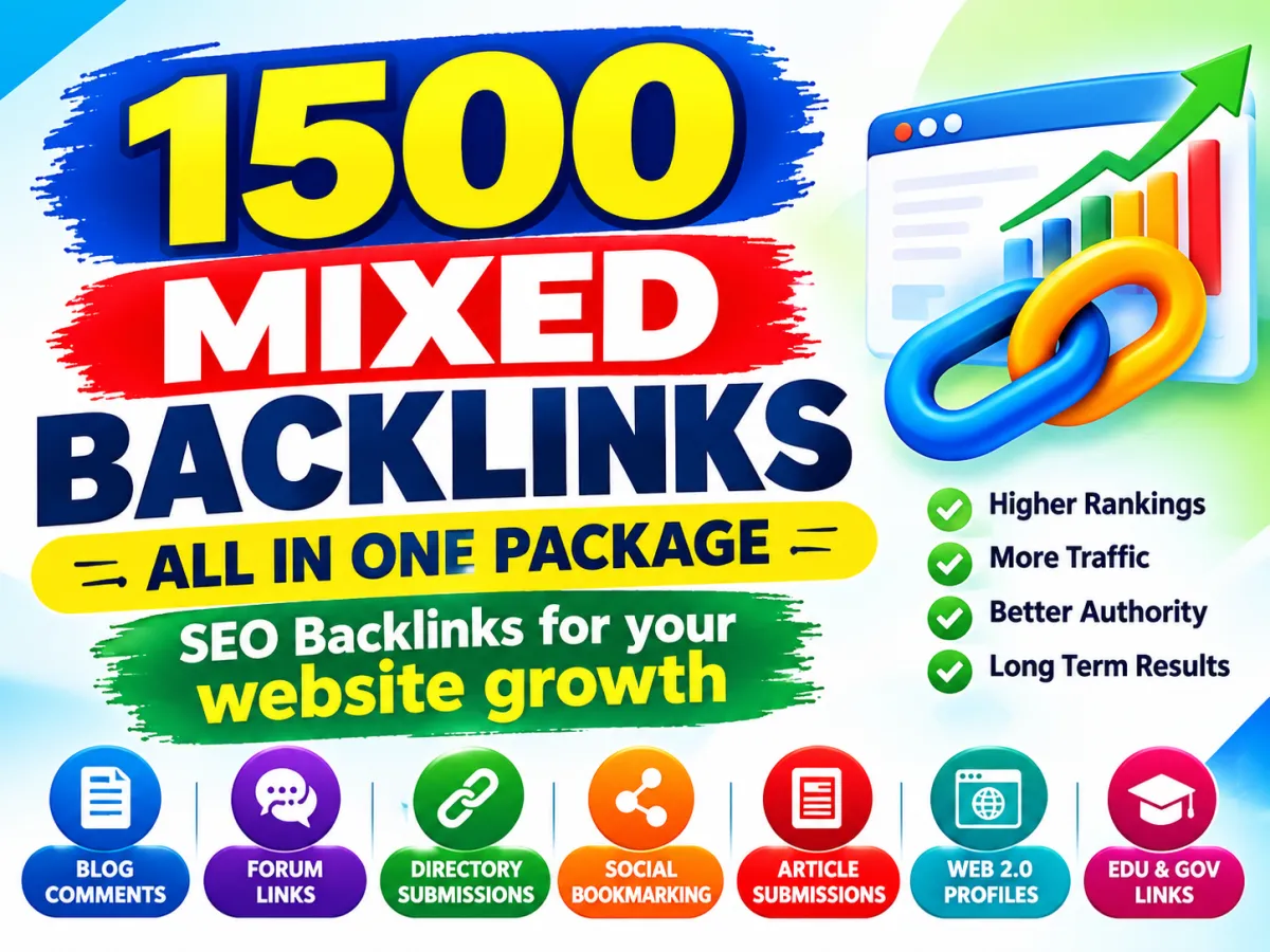 All in One SEO Link Building Package - 1500 Mixed Backlinks
