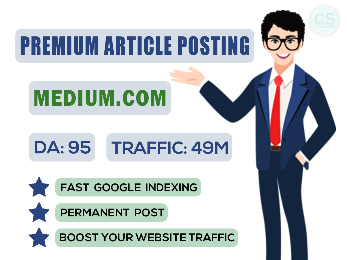 Publish 30 premium backlinks on Medium.com to boost your website traffic and ranking