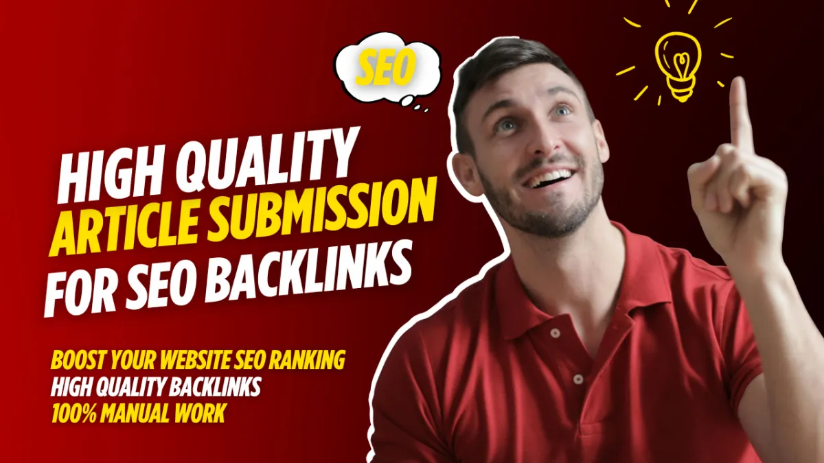 Create article submission backlinks for your website