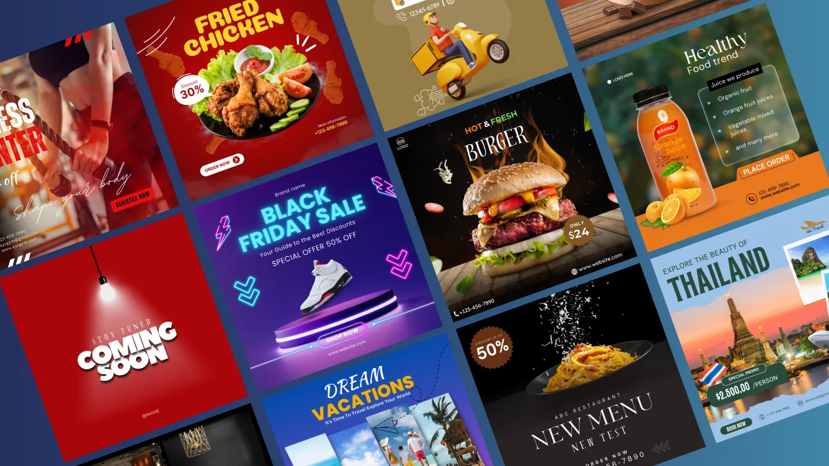 advertising imagedesign attractive social media posts and 