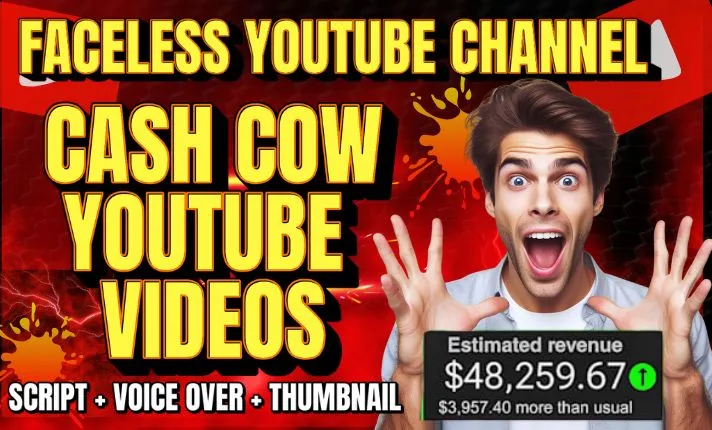 create faceless cash cow videos and automated youtube channel
