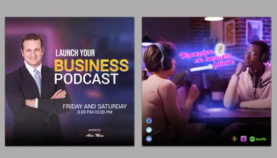 do design professional and amazing podcast cover art 