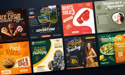 design modern Instagram social media post, Facebook ads, and Twitter designs
