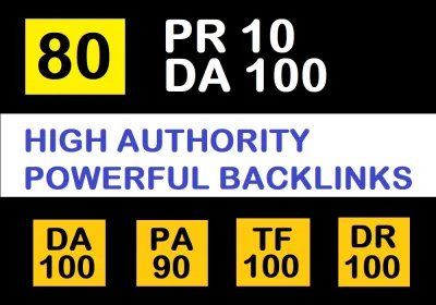 Manually Do 80 UNIQUE PR10 SEO BackIinks with Edu Links on DA100 sites 