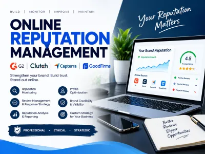 manage your G2 Clutch Capterra GoodFirms ORM and online reputation