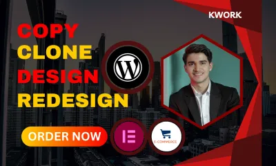 do copy clone design redesign and duplicate wordpress website using elementor and crocoblock