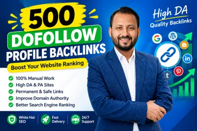 DoFollow Profile Backlinks Service + Index Support for Google Rankings