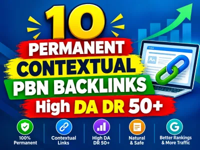 I will build 10 permanent contextual PBN backlinks from high DA DR 50+ websites