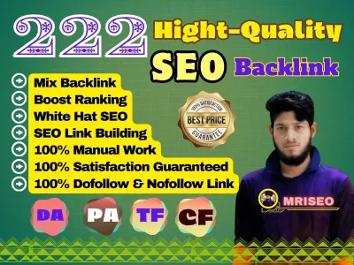 Build 222 High Quality Mixed Backlinks for your Website SEO Growth