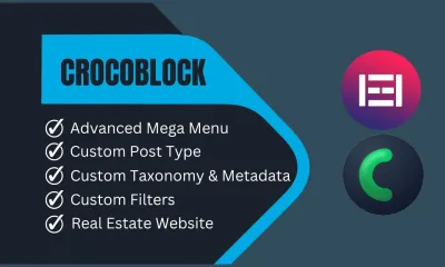 create modern wordpress website using elementor and crocoblock