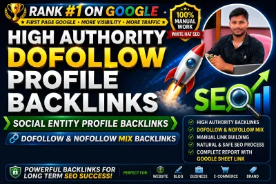 I will provide high DA dofollow profile backlinks for SEO and rankings