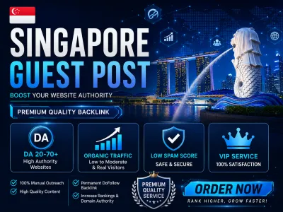 I will publish high DA guest post on top Singapore websites with SEO backlinks