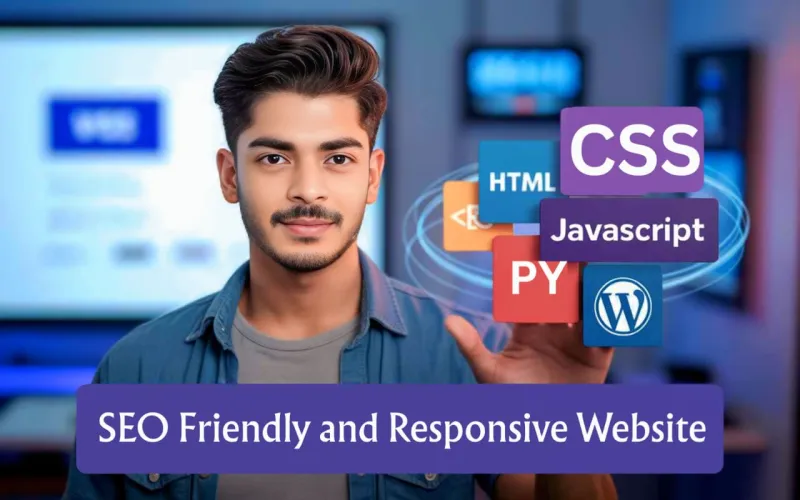 Design  custom and responsive website using HTML, CSS, and JavaScript