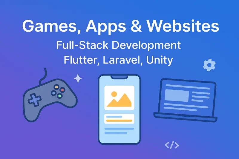 I will develop high-quality Games, Apps, and Websites – Experienced Developer