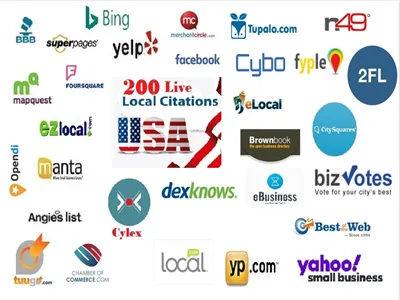 I will do 200 USA local citations, business listings backlinks 