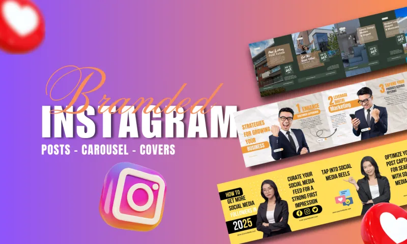 Create eye catching linkedin and instagram Carousel posts
