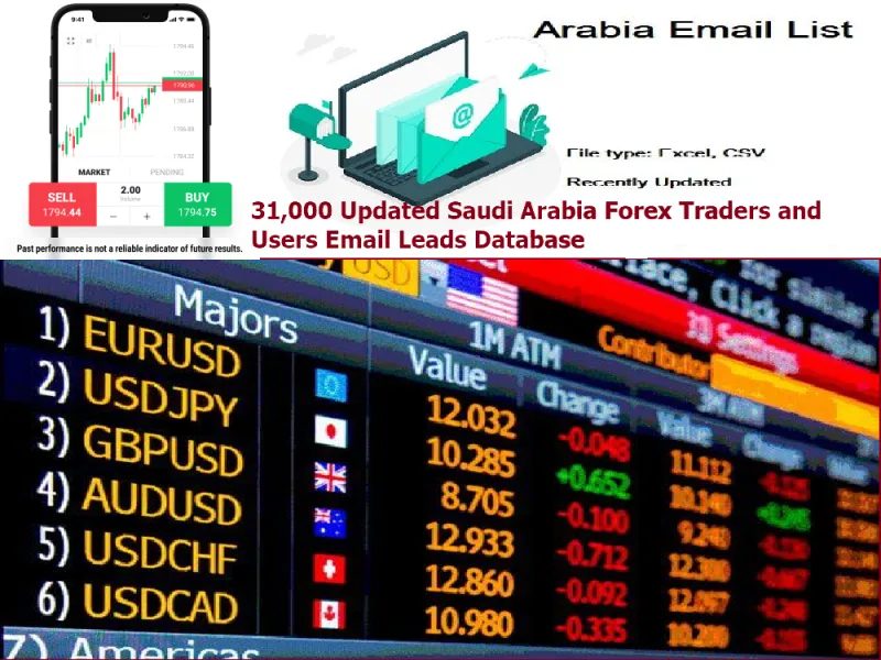 Provide You 31,000 Updated Saudi Arabia Forex Traders and Users Email Leads