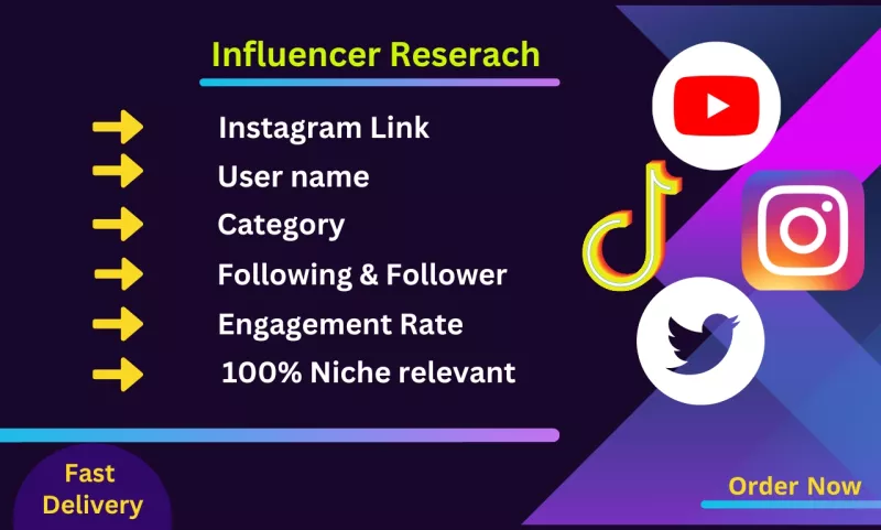  find best influencers any platform and email scraping for your targeted niche. 