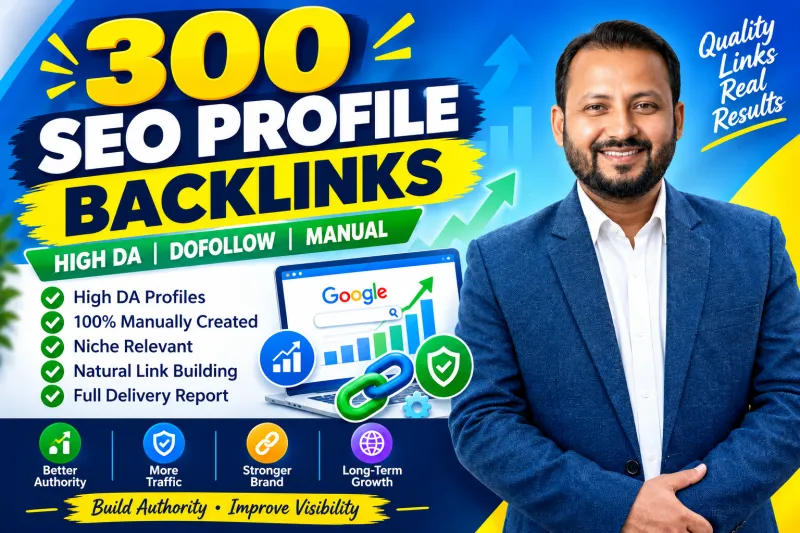 SEO Profile Backlinks Service with Index Support DA 70-90+ for Website Growth
