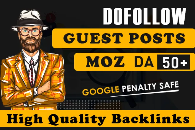 I will do 30 guest post backlinks on high-DA guest posting site