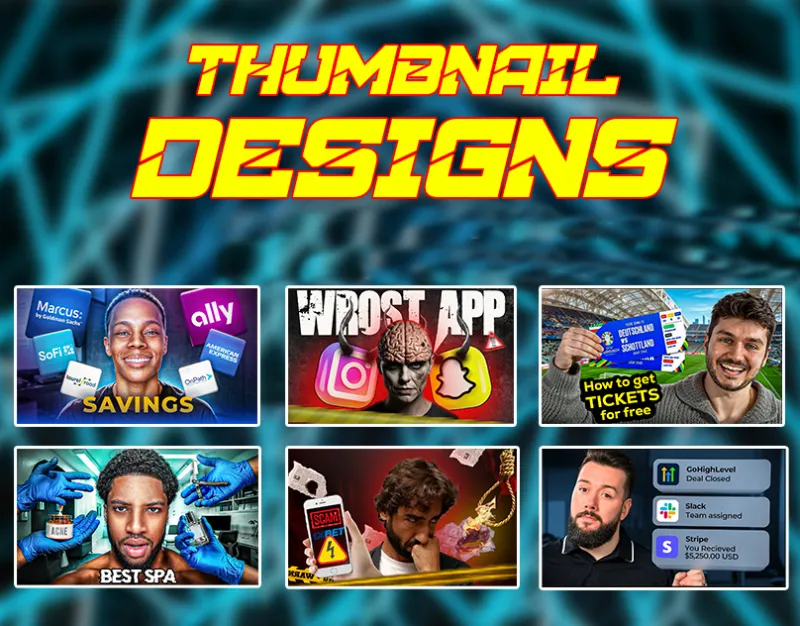 I will design eye catchy attractive youtube thumbnail in 24 hours