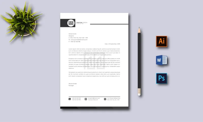  design letterhead in editable word format within 5 hours