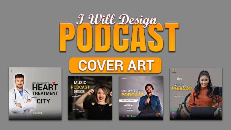 do design professional and amazing podcast cover art 