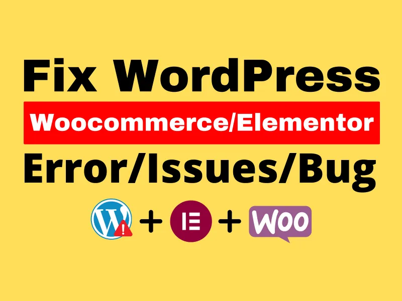 fix wordpress issues, critical errors, and any bugs