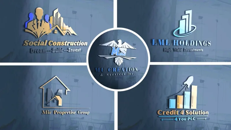 do 3d professional minimalist business logo design for you