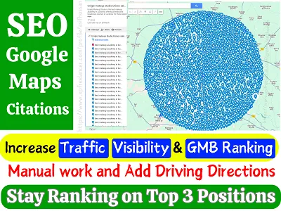 I will do manually google maps citations for GMB Local SEO listing for boost your business on top