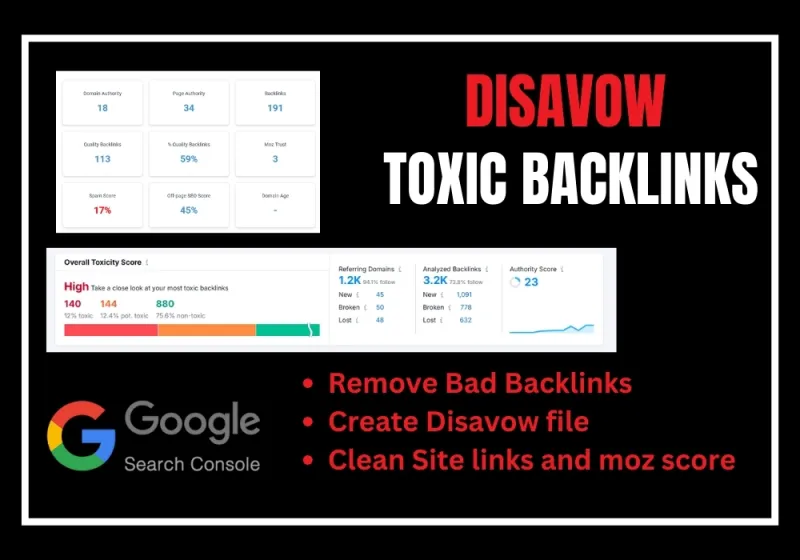 disavow spammy toxic bad backlinks for ranking and google penalty