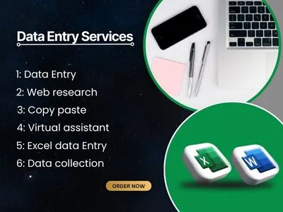 I will provide data entry, virtual assistant, web research, copy paste service