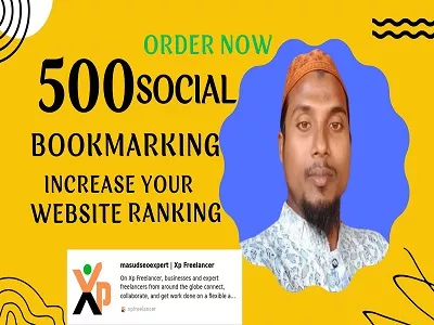 500 manually created social bookmarking SEO links improve the ranking 